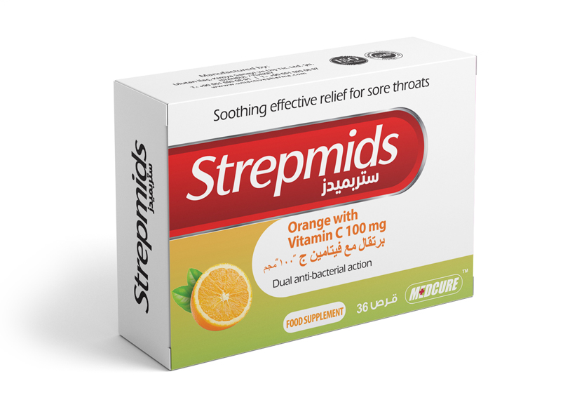 Strepmids Orange & Vit. C 100 mg